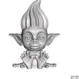 PhotoRoom_20230522_174213.jpeg FLOWER POT/VASE/CONTAINER -“BABY TROLL” WITH REMOVABLE HAIR