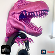 2.png T-REX DINOSAUR HEAD WALL MOUNT NO SUPPORTS
