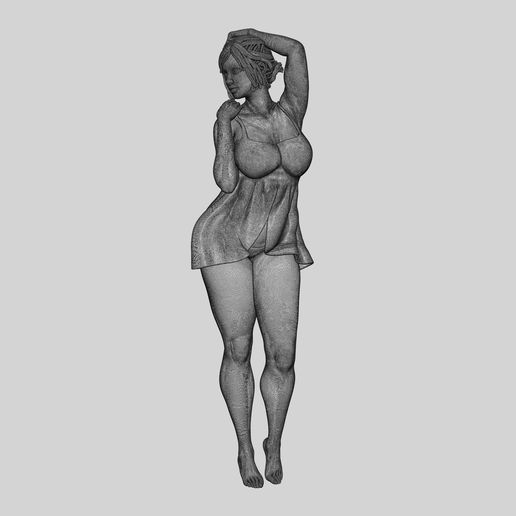 z.jpg Fichier 3D Femme sexy en chemise de nuit posant Modèle d'impression 3D・Objet pour imprimante 3D à télécharger, 3DGeshaft