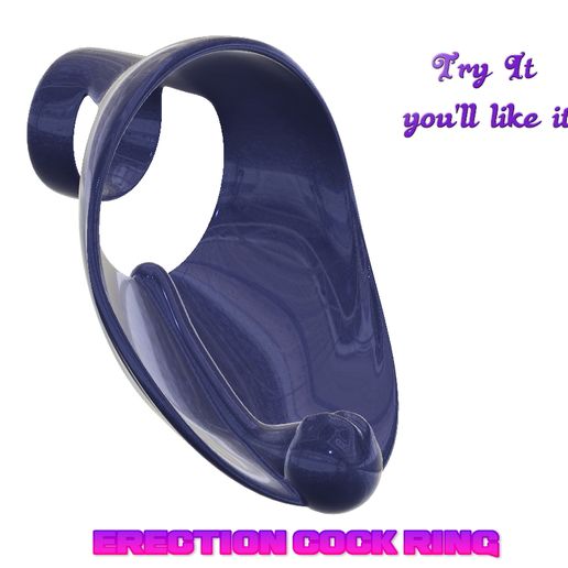 Male Penis Stimulation double penetration penis sleeve erect ring For Man ps-348 3d print cnc Silicone or Flex - 3D model önizlemesi