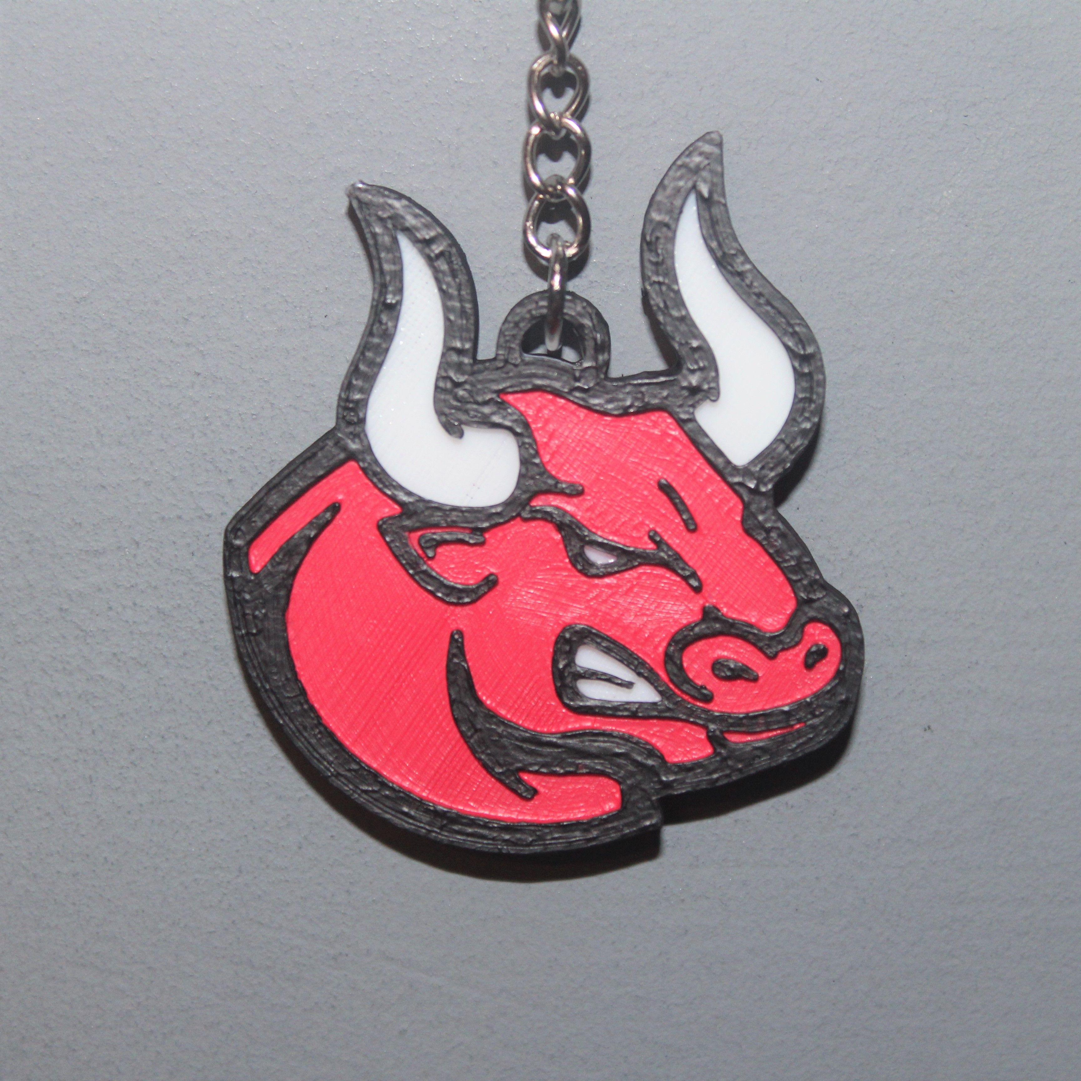 STL file 5 Angry Bull Keychains・3D printer design to download・Cults
