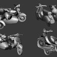 SCOOTER3_display_large.jpg Free STL file Bold Machines Presents Margo's Scooter and Sidecar・3D printable model to download