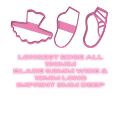 2.png Ballerina Tutu and Ballet Shoes cookie and playdough cutters