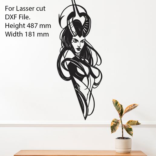 Girl-7.jpg Girl CNC DXF For laser cut , and 3D print STL Files