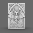 Screenshot-2026-02-19-172122.png Gothic Skeleton Bat Wall Plaque – Dark Cathedral STL File for 3D Printing