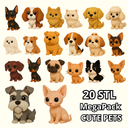 Cute pack pet - 20 stl
