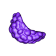 left adrenal.stl 3D polycystic kidney with ureter, adrenal gland