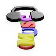 kEYTAG-ONE.png Free STL file MUSIC FAN KEY TAG OR TOTE BAG TAG・3D printable model to download