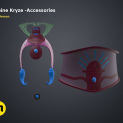 Sabine Kryze -Accessories by 3Demon Or ONGe -'§ o ~ y, Fichier 3D Satine Kryze - Accessoires (Clone Wars)・Plan pour imprimante 3D à télécharger