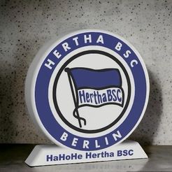 Hertha-BSC-Berlin.jpg Hertha BSC Berlin crest, logo, Bundesliga, preparation for LED, sign, soccer