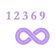 Numbers and Symbol.stl Infinity Mirror Clock
