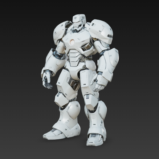 Iron Man Striker Mark 25 (XXV) Heavy Construction Suit 3D Printable Figure