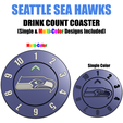 000-DESIGNS.png Posavasos Seattle Sea Hawks (Individual+Multicolor)
