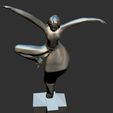16-ZBrush-Document.jpg Ballet Dancer Fifth fantasy statue - low poly face