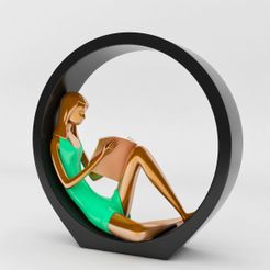 02.jpg Fichier 3D gratuit Lecture féminine - décor・Plan pour impression 3D à télécharger