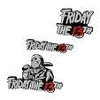 3.png 3D MULTICOLOR LOGO/SIGN - Friday the 13th (Three variations)