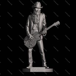 8.jpg 3D file Billy Gibbons ZZ Top 3Dprinting・3D printable model to download