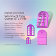 Cover-7.png Window 9 Clay Cutter - Arch Digital File Download- 8 sizes and 2 Cutter Versions Earrings, Pendant, Barrette