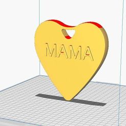 C.jpg Heart keychain - MAMA