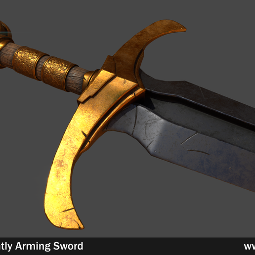 knightly-arming-sword_guard_v02.png Средневековый длинный меч