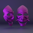 3.png Samurai face mask funny face mask 3D print model