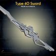 4.jpg Type 40 Sword Cosplay Nier Automata - STL File 3D print model
