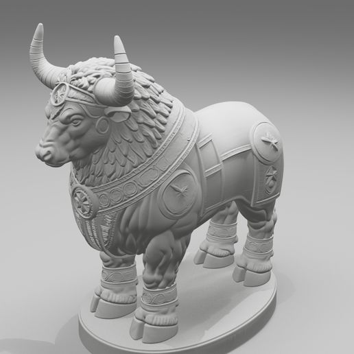 Bull of Heaven STL File for 3D Printing, Mesopotamian Mythology Boss Miniature, Tabletop RPG Resin & FDM Digital Download