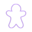 Mature Gingerbread Men Outline.stl Set Mature Gingerbread Man Cookie Cutter - Hombre de Jengibre Cortador de Galletas