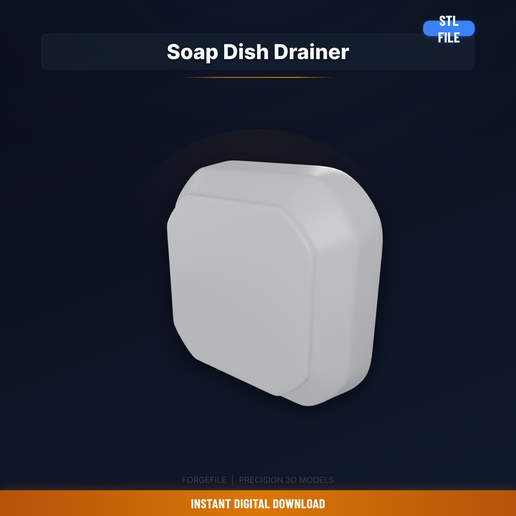 Soap Dish With Drainage Tray, Raised Ridges, Keeps Soap - 3D Printable STL File