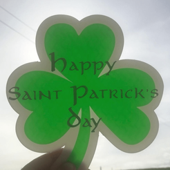 STL file St. Patricks Day 4 leaf clover wall art luck wall decor irish  ☘️・3D printer design to download・Cults