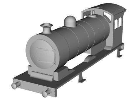 NER P3 Class(LNER J27) type 57 boiler, saturated version 1/87 scale 3D model