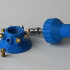 NozzOrg01.JPG Free STL file Nozzle stand with Olsson block holder・Model to download and 3D print