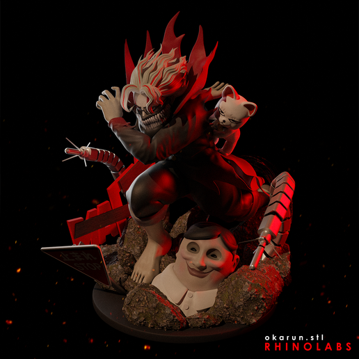 5.png Okarun - DanDaDan Dynamic Diorama STL