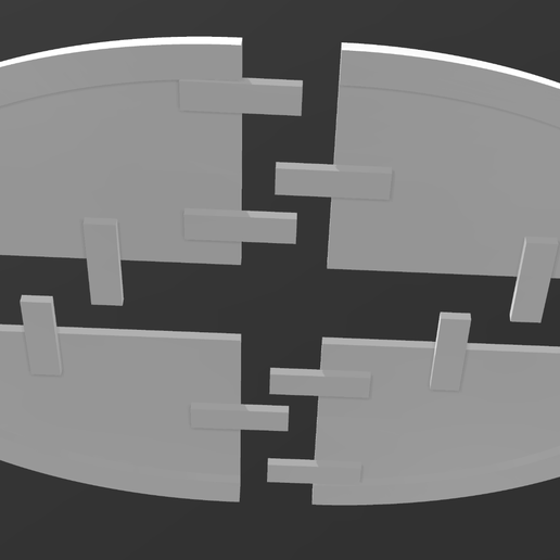 Multi Part 170mm oval base
