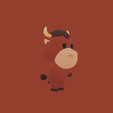 37.png Cartoon Cow for 3D Printing