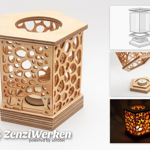 5-sided Grill Lantern cnc/laser 3D model