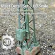 h0-diorama-oberleitungsmast-anbauteile.jpg H0 Mast Detail Set - Foundation Base - DB Switch Box 1959