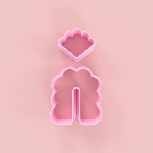 Scalloped U Shape Clay Cutter 3D model