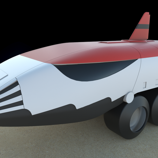 Saber Rider - Red Fury Racer 3D model