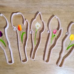 ie ee seers ut ee Aaa, > OBJ file Set of flower-shaped cookie cutters. 10 different・3D print model to download, Elenano