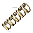 Tri-cluster-open-wide-band-size6to10-00.jpg Triangular diamond cluster open ring US sizes 6to10 3D print model