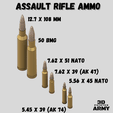 fw190-cults.png Fichier STL Set de fusil d'assaut - 50 BMG - 5.56 x 45 NATO - 7.62 x 39 AK47・Plan à imprimer en 3D à télécharger