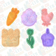 Happy-Easter-cookie-cutter-set-of-6.png 101 adet kurabiye kalıbından oluşan Mutlu Paskalya seti