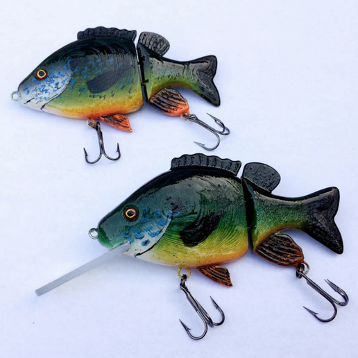 Realalistic Sunfish Jointed Swimbait Fishing Lure 3D model