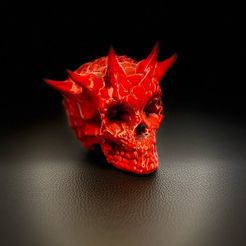 horns-skull-1.jpg Fichier STL Liberty skull・Design à télécharger et à imprimer en 3D