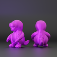 4.png Custom 3D Printable Model - Purple Dinosaur Character 3D print model