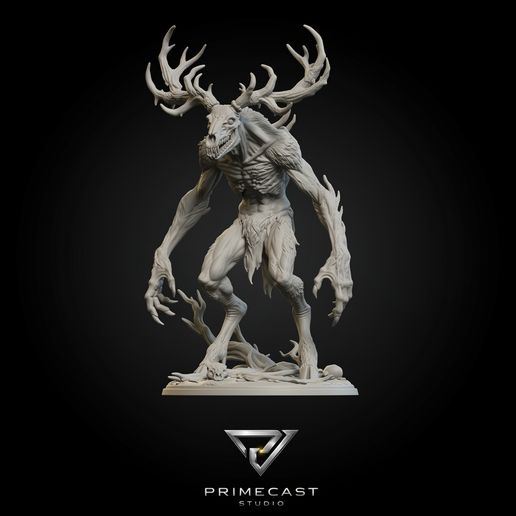 Gravehorn Wendigo – Forest Horror Stalker STL