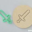 sword_minecraft.jpg Forms for cookies and gingerbread Weapons Minecraft (SET 4)