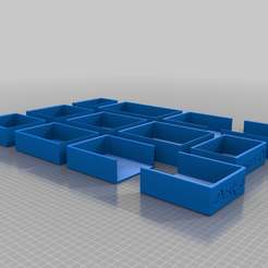 Generic_Desk_Organizer_All_Pieces.png Download free STL file Desk Drawer Organizer (for giant desk drawer) • 3D printer object, ThePrinterUndertheStairs