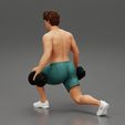 Girl-0004.jpg 3D file Musculat man working out in gym doing exercises with dumbbell for legs・Model to download and 3D print